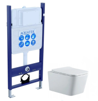 Комплект унитаз с инсталляцией и сиденьем микролифт Aquatek Либра New SET AQUATEK ЛИБРА N-14