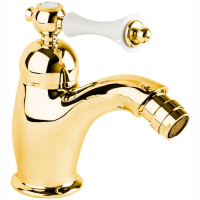 Смеситель для биде Cezares Margot MARGOT-BSM1-03/24-Bi золото ручка белая