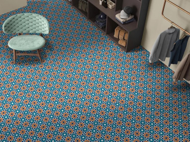 Керамогранит Tantora Blue matt (ENPTR6001MT2020) 20x20x0.8 от Ennface (Индия)