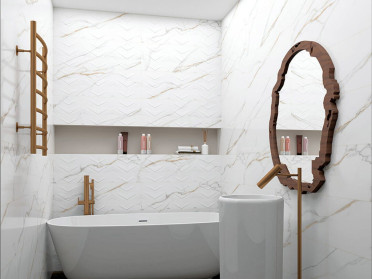 Настенная плитка STATUARIO IRON ORE 30x90 от Gravita (Индия)