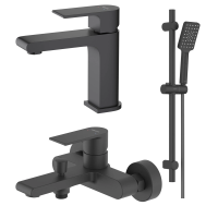 Комплект смесителей для ванны Aquatek Лира AQ1430MB черный