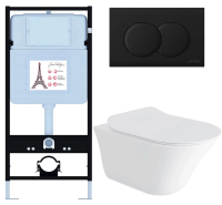 Комплект унитаз с инсталляцией Jacob Delafon Vive E28079RU-BL безободковый