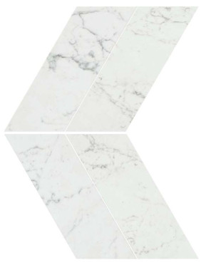Мозаика керамогранит Marvel Stone Carrara Pure Chevron Lappato (AS1V) 22.5x22.9 от Atlas Concorde (Италия)