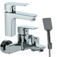 Комплект смесителей Paini Viva Style 3в1 P4CRSET3, для раковины и ванны с душевым набором