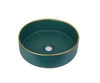 Раковина накладная Bronze de Luxe 40 1054 зеленая