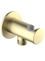 Шланговое подключение с держателем для душа Aquatek AQ2464BG шлифованное золото