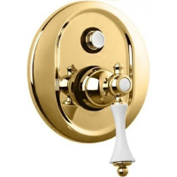 Встраиваемый смеситель для душа Cezares Margot MARGOT-VDIM-03/24-Bi золото ручка белая