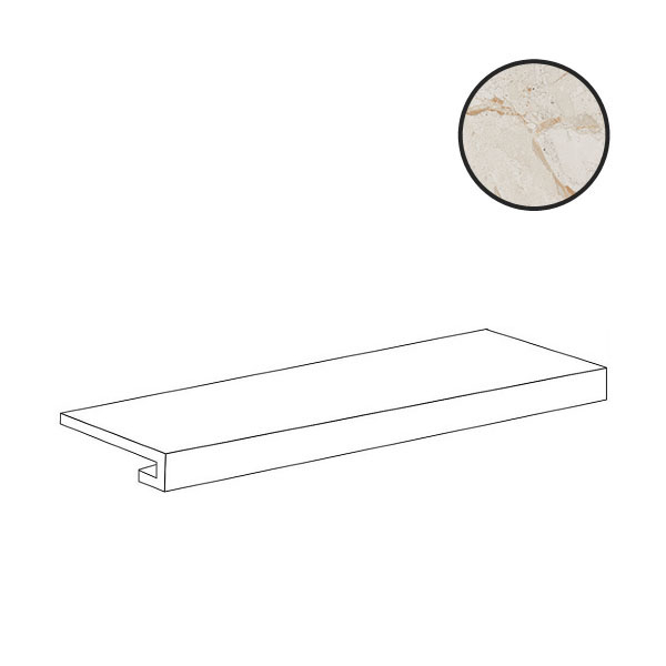 Фронтальная ступень Karnis Gradino C.Retta Ivory Levigato (97498) 33x120 от Cerdomus (Италия)