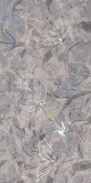 Керамогранит Floresta 17551 цветы синий ректификат 60x120 от Mei (Германия)