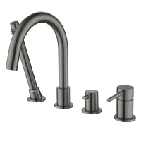 Смеситель для ванны Aquatek Европа AQ1348BGM оружейная сталь