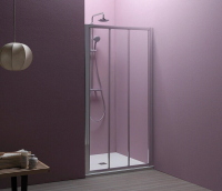 Душевая дверь в нишу Kolpa-San Quat 90 см. профиль хром, стекло прозрачное