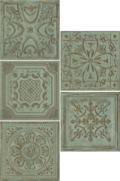 Настенная плитка Gatsby Green Tin (Mix 5) 20.1x20.1 от Aparici (Испания)