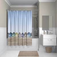 Штора для ванной Iddis Basic B28P218i11 бежевый;голубой