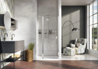Душевая дверь в нишу Radaway NES 110 см. профиль хром, стекло прозрачное