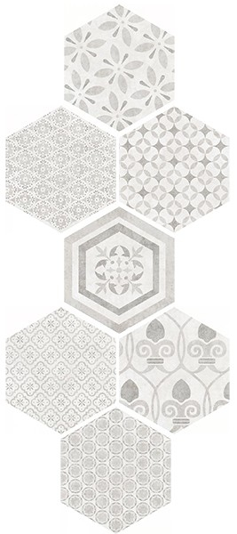 Декор AT.HEX.ALPHA MIX-PERLA матовый 25.8x29 от Pamesa (Испания)