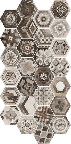 Керамогранит MIAMI ESAGONA MIAMI MIX CL (DEC) 24x27.7 от Cir Ceramiche (Италия)