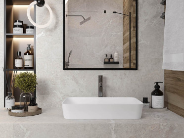 Керамогранит Blaze Silver светло-серый Сатинированный Карвинг 60x120 от Laparet