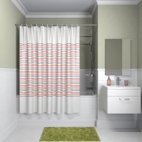 Штора для ванной Iddis Basic B43P224i11 белый;красный