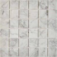 pixmosaic PIX 238 Bianco carrara, чип 48х48 мм, сетка 305х305х6 мм, Полированная