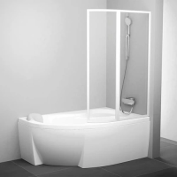 Шторка для ванны Ravak Supernova 99 см. профиль белый, стекло прозрачное
