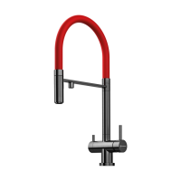 Смеситель для кухни с выдвижной лейкой Omoikiri Kanto-GM 4994013 вороненая сталь