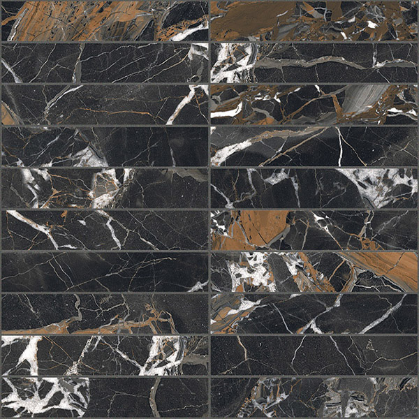 Мозаика BIJOUX OMBRE CARAVAGE GLO MOS (3x15) (767571) 30x30 от REX Ceramiche (Италия)