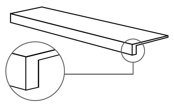 Фронтальная ступень NOBILE BLANC DU BL.GRAD.TOP (PF60006646) 32x120x4.5x2 от Ariana (Италия)