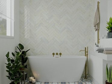 Настенная плитка JAZZ BLANCO (отгрузка кратно уп.) 7.5x22.5 от SmileTile (Индия)