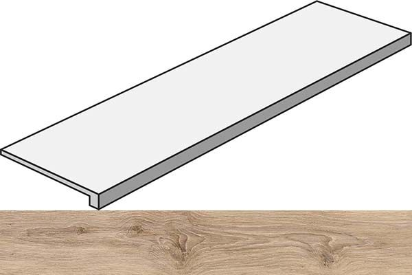 Фронтальная ступень ECO CHIC GRAD.TOP NATURALE RET (PF60006663) 32x120x4.5 от ABK Ceramiche (Италия)