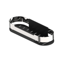 Полка IDDIS черная (SHE12SBi44) черный/хром