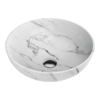 Накладная раковина Omoikiri Hitomi-WH Marble 41 4972078 белый мрамор