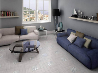 Напольная вставка STG\B408\1266H Амальфи орнамент белый 9.9x9.9 от Kerama Marazzi (Россия)