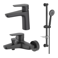 Комплект смесителей для ванны Aquatek Бетта AQ1130MB черный