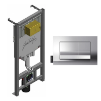 Инсталляция для унитаза Jacob Delafon E29025-NF+E20858-CP, кнопка смыва хром