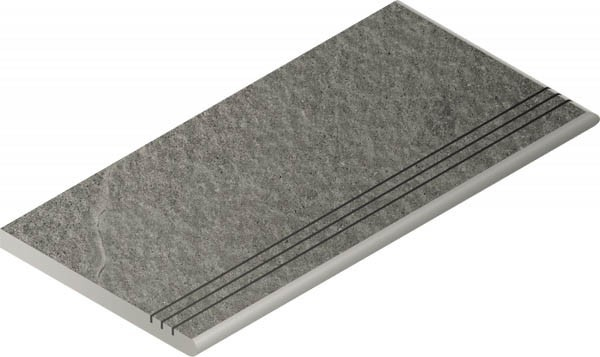 Угловая ступень CONTEMPORA X2 CARBON GRADINO ROUND GRIP DX правая (620040000029) 30x60 от Italon (Россия)