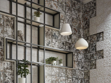 Настенная плитка Aged Silver Ornato 20x20 от Aparici (Испания)