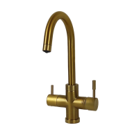 Смеситель для кухни Paini Cox на 3 воды, матовое золото