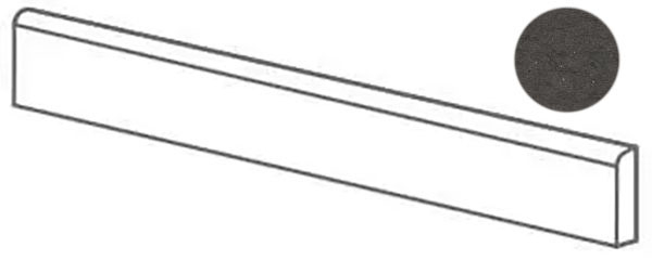 Плинтус POETRY STONE RELOADED BATT.BASALTINA DARK NAT R (PF60017671) 5.5x120 от ABK Ceramiche (Италия)