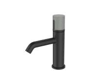 Смеситель для раковины Bronze de Luxe FOCUS черный/гранит (24601BG)