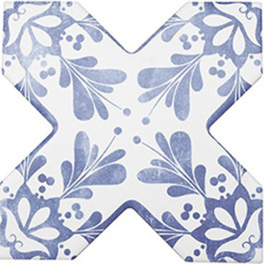 Керамогранит BECOLORS CROSS DEC. STENCIL ELECTRIC BLUE (CV67391) 13.25x13.25 от Cevica (Испания)