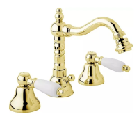 Смеситель для биде Cezares First FIRST-BBS2-03/24-Bi золото, ручки белые