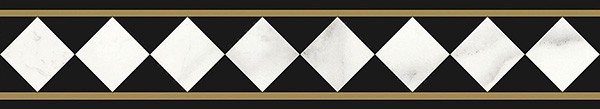 Бордюр Victorian Marble Diamond Brd Gls (K1425MKB40) 7.5x40 от Villeroy & Boch (Германия)