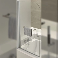 Шторка для ванны Jacob Delafon Odeon Up 80 см. профиль хром, стекло прозрачное