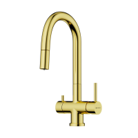 Смеситель для кухни с выдвижной лейкой Omoikiri Akita-S-LG 4994350 светлое золото