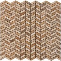 pixmosaic PIX 289  Light Emperador, Cream marfil, чип 27x10 мм, сетка 298х307x8 мм, Полированная