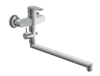 Смеситель для душа Cersanit Cari латунь хром излив 30 см (63028)