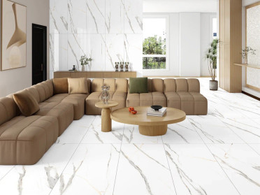 Керамогранит STATUARIO ROCK glossy (ETMAR1219GL6060) 60x60 от Eternal (Индия)
