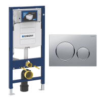 Инсталляция для унитаза Geberit Duofix UP320 111.300.00.5, кнопка смыва хром