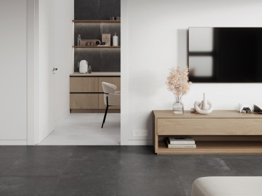 Керамогранит Cement Strength Graphite Темно-серый Матовый 80 80x80 от Ceradim (Индия)