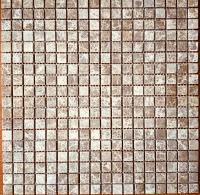 pixmosaic PIX 224 Light Emperador, чип 15x15 мм, сетка 305х305x4 мм, Матовая